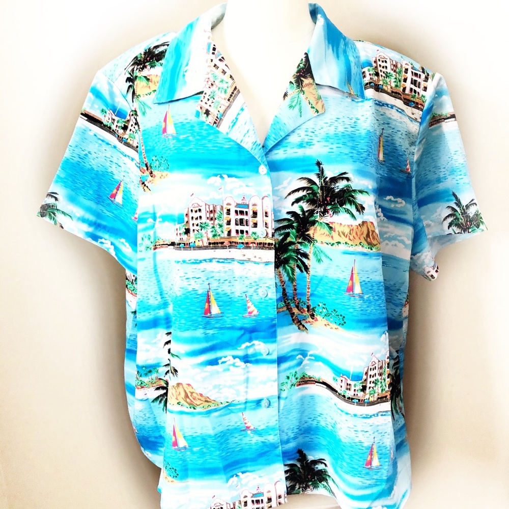IMAGE vintage Hawaiian shirt 🌊 size 18 women’s
